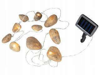 Girlanda solarna - LED - Imitacja 10 kamieni