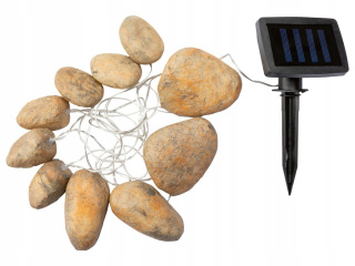 Girlanda solarna - LED - Imitacja 10 kamieni