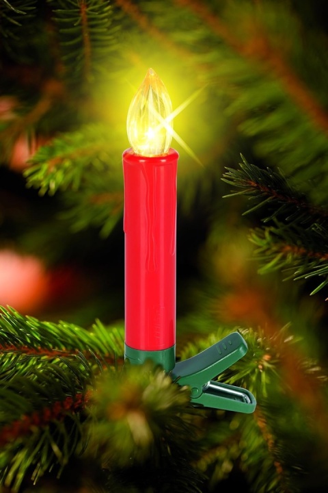 Bezprzewodowe świece LED CHRISTmaxx 15 szt. - pilot, timer, dwa tryby świecenia, mocowanie na klips i przyssawkę
