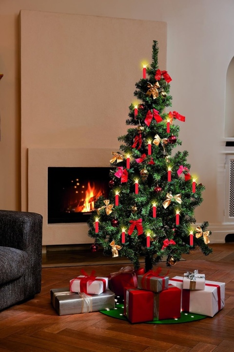 Bezprzewodowe świece LED CHRISTmaxx 15 szt. - pilot, timer, dwa tryby świecenia, mocowanie na klips i przyssawkę