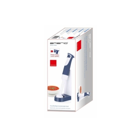 Blender ręczny ze stojakiem 500W stal nierdzewna - biały/niebieski do kuchni Blender ręczny ze stojakiem 500W stal nierdzewna - biały/niebieski do kuchni