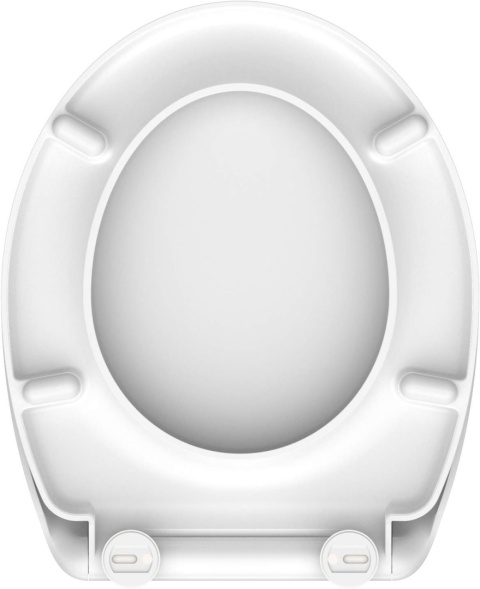 Deska sedesowa biała duroplast - odporna, wolnoopadająca, szybkozłączka, uniwersalna 45×37 cm