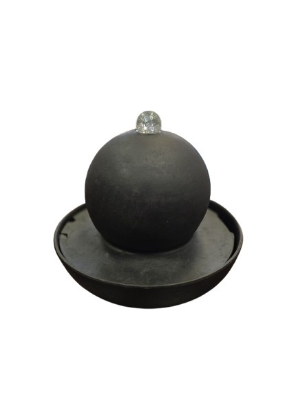 Fontanna dekoracyjna LED Kula - relaksujący szum wody i światło do salonu, sypialni, biura