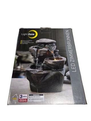 Fontanna dekoracyjna LED Skała - relaksujący szum wody i światło do salonu, sypialni, biura