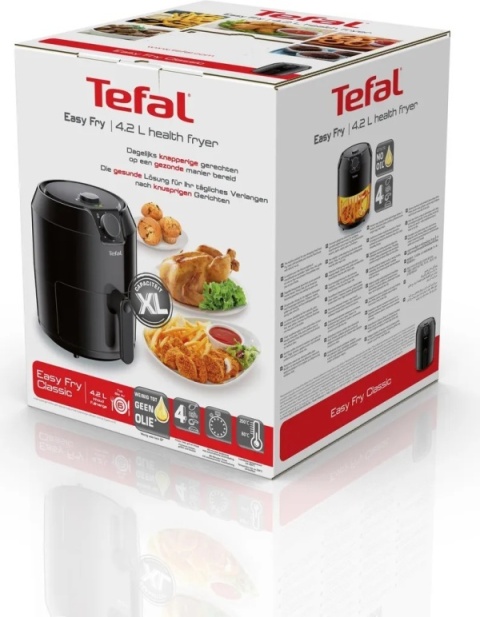 Frytkownica beztłuszczowa Tefal EY2018 Easy Fry 4,2 l - Air Fryer 1500W, smażenie bez tłuszczu
