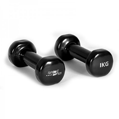 Hantle winylowe CHRISTOPEIT SPORT 2x1kg - para do treningu całego ciała