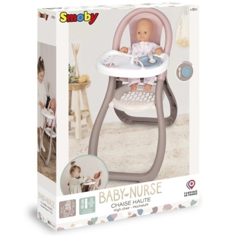 Krzesełko do karmienia dla lalki - Smoby Baby Nurse
