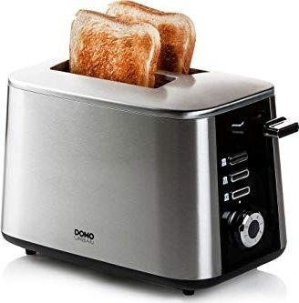 Toster DOMO 1600W stal nierdzewna - szybkie opiekanie, 7 poziomów, LED, rozmrażanie