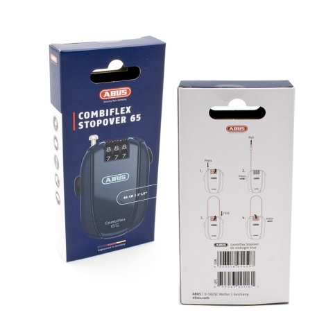Zapięcie zabezpieczenie rowerowe - Abus Combiflex Stopover 65 midnight blue