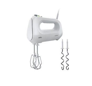 Braun MultiMix 1 - mikser ręczny 400W z trzepaczkami i hakami do ciasta