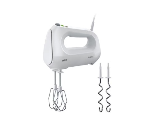Braun MultiMix 1 - mikser ręczny 400W z trzepaczkami i hakami do ciasta