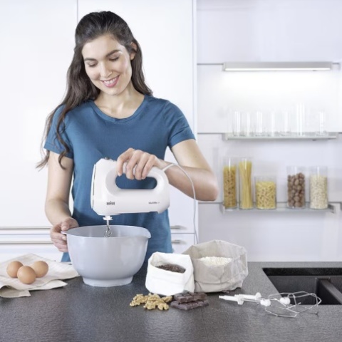 Braun MultiMix 1 - mikser ręczny 400W z trzepaczkami i hakami do ciasta