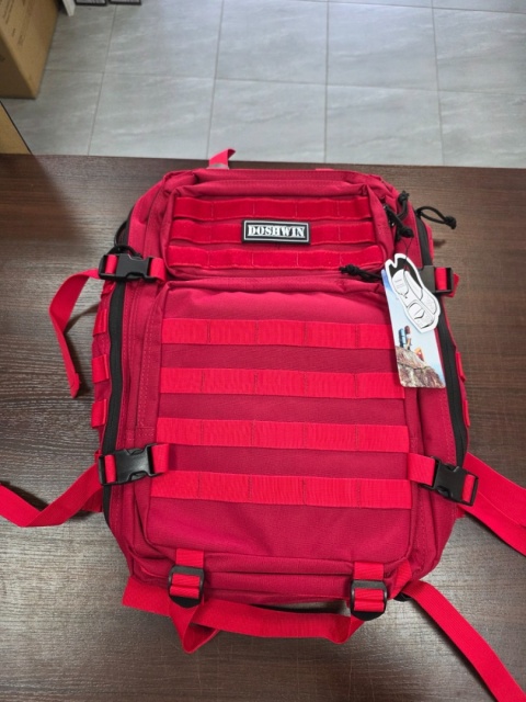 Doshwin Plecak taktyczny 40L wojskowy Molle trekking wędrówki survival Oxford czerwony
