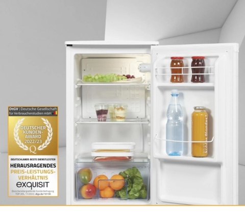 Exquisit KS85-V-091E lodówka 75L biała z regulacją temperatury