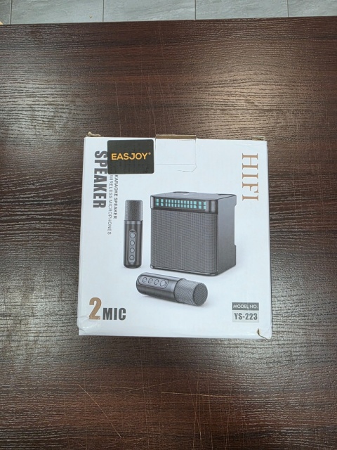EASJOY zestaw karaoke Bluetooth - głośnik przenośny, 2 mikrofony