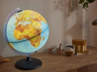 Globus fizyczno-polityczny podświetlany 30 cm - WERSJA FRANCUSKA