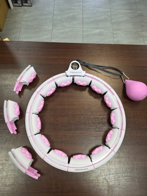 Inteligentne hula hop z kulką obciążeniową - regulowany rozmiar, masaż 360°, licznik treningu