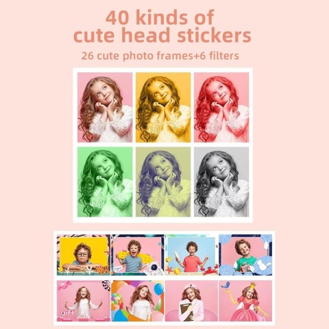 Kompaktowy aparat cyfrowy 48 MP 1080P, 2,8" ekran, 8× zoom, różowy