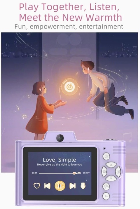 Kompaktowy aparat cyfrowy 48 MP 1080P, 2,8" ekran, 8× zoom, różowy