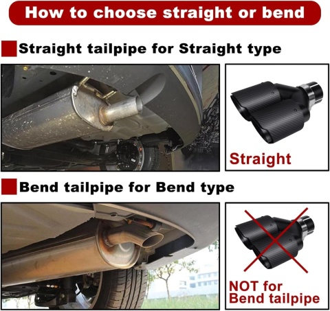 Końcówki wydechowe 63 mm podwójne - włókno węglowe