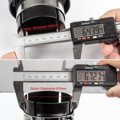 Końcówki wydechowe 63 mm podwójne - włókno węglowe