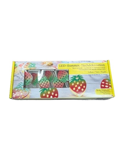 LED Tischdekoration - dekoracja stołowa LED z ozdobą, 2×AA, długość 100-185 cm