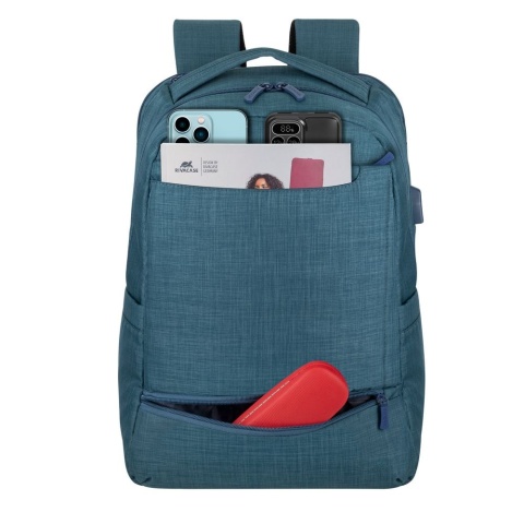 Plecak na laptopa 17,3 cala z portem USB i kieszenią antykradzieżową - 25 l, ergonomiczny, do pracy i podróży