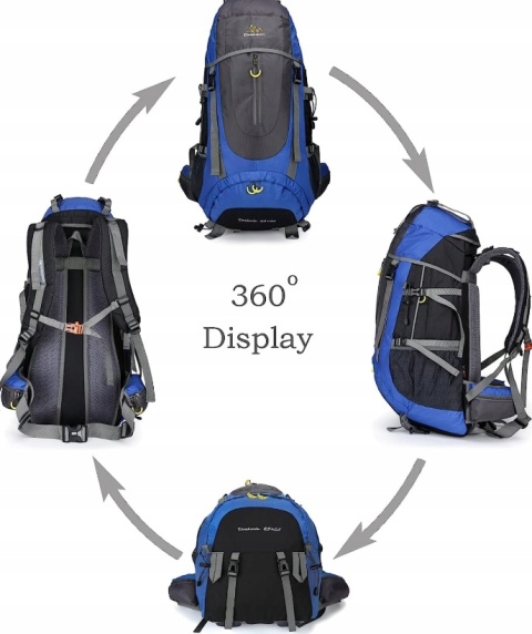 Plecak turystyczny trekkingowy 70 L - lekki, wodoodporny, wiele kieszeni, komfortowy