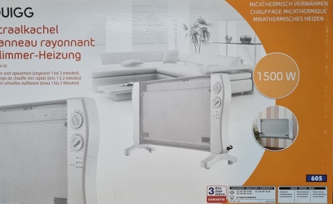 Quigg GT-GH-02 - grzejnik elektryczny 1500W z regulacją termostatu, trybem antyzamarzaniowym i zabezpieczeniem