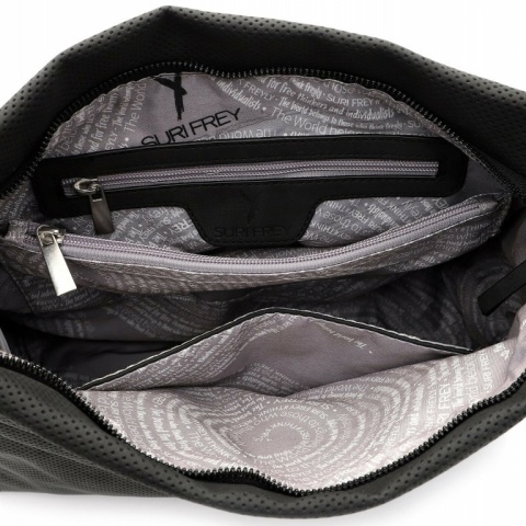 Suri Frey Romy - torebka worek z perforacją, z kieszeniami, mieści A4