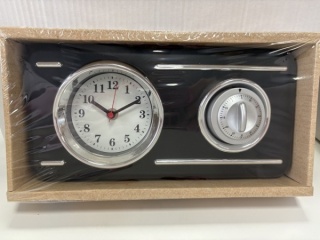 Zegar Kuchenny Retro - czarny zegar w stylu vintage