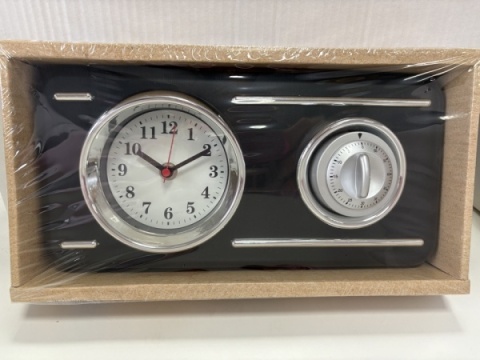 Zegar Kuchenny Retro - czarny zegar w stylu vintage