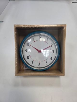 Zegar Kuchenny Retro - niebieski zegar w stylu vintage