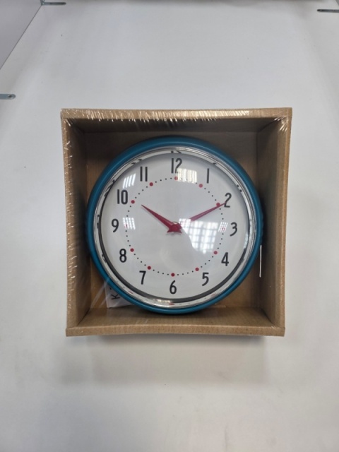 Zegar Kuchenny Retro - niebieski zegar w stylu vintage